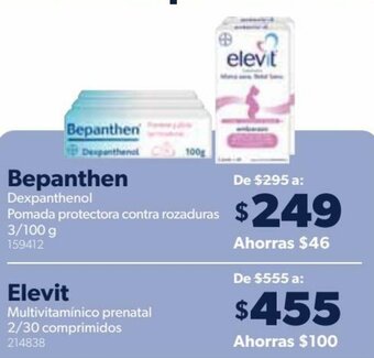 Sam's Club Elevit Multivitamínico Prenatal 2/30 Comprimidos oferta