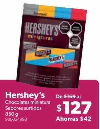 Sam's Club Hershey's Chocolates Miniatura Sabores Surtidos 850g oferta
