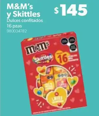 Sam's Club M&M's y Skittles 16 pzas oferta