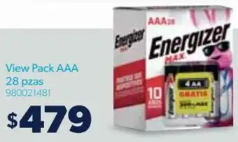 Sam's Club Energizer View Pack AAA 28 pzas oferta