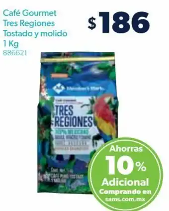 Sam's Club Café Gourmet Tres Regiones Tostado y Molido 1kg oferta