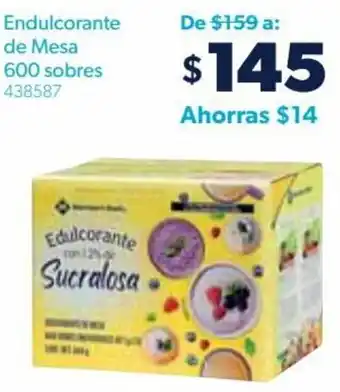 Sam's Club Endulcorante de Mesa 600 Sobres oferta