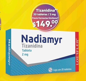 Farmacias Similares Tizanidina 20 Tabletas / 2mg oferta