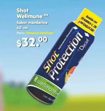 Shot Wellmune Sabor Mandarina 60 ml