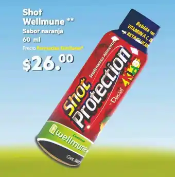 Shot Wellmune Sabor Naranja 60 ml