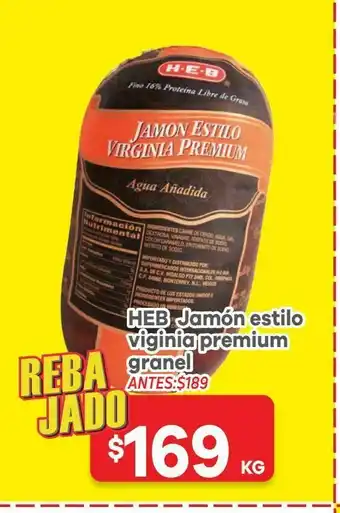 HEB Heb jamon virginia premium de cerdo 1 kg oferta