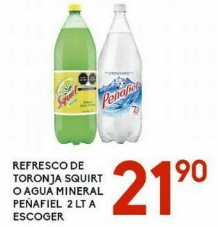 Alsuper Refresco de toronja squirt 2l o agua mineral peñafiel 2l oferta