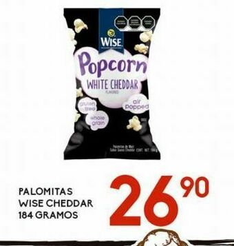Alsuper Palomitas wise cheddar 184g oferta