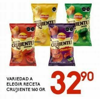 Alsuper Receta crujiente sabritas 160g oferta