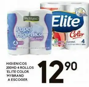Alsuper Higiénicos 200hd 4 rollos elite color o mybrand oferta