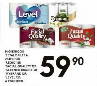 Alsuper Higiénicos petalo ultra 234hd 16r o regio 16r o facial quality 12r o kleenex brand 12r oferta