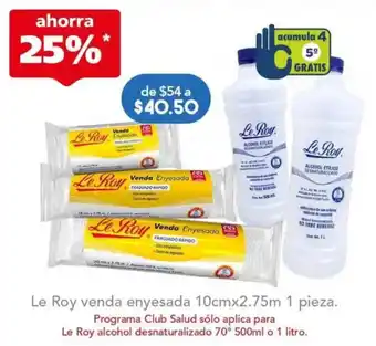 Le Roy venda enyesada