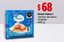 Bodega Aurrerá Great Value Jamón de pavo virginia oferta