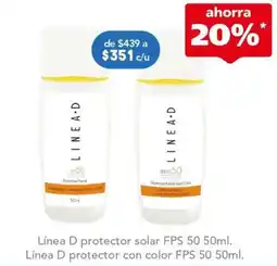 Farmacia San Pablo Linea D protector solar FPS 50 oferta