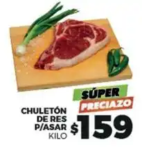 Merco Chuleton de res p/asar oferta