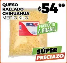 Merco Ricolac - queso rallado chihuahua oferta
