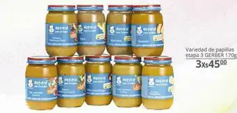 Variedad de papillas gerber