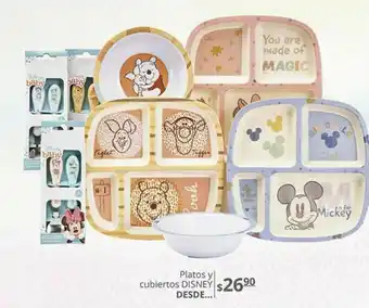 Platos y vubiertos disney