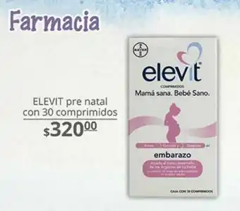 Elevit pre natal con 30 comprimidos