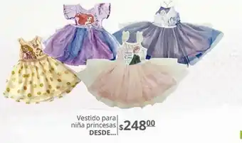 Vestido para niña princesas