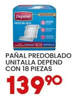 Alsuper Depend pañal predoblado unitalla oferta