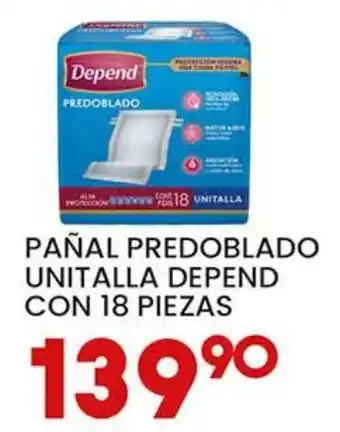 Depend pañal predoblado unitalla