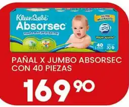 Alsuper KleenBabé Pañal x Jumbo Absorsec oferta