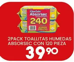 Alsuper Absorsec toallitas humedas oferta