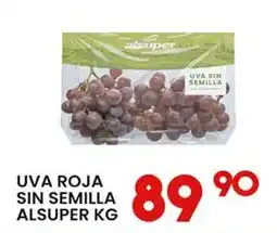 Alsuper alsuper uva roja sin semilla oferta