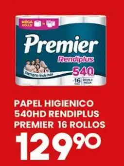 Alsuper Premier Papel Higienico 540hd Rendiplus oferta
