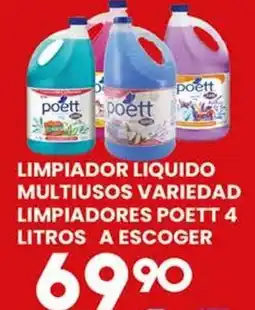Alsuper poett limpiador liquido multiusos variedad oferta