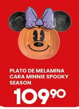 Alsuper Plato de melamina cara minnie spooky season oferta