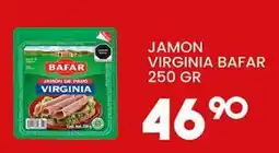 Alsuper Bafar jamon de pavo virginia oferta