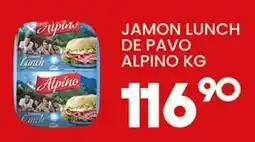 Alsuper Alpino jamon lunch de pavo oferta