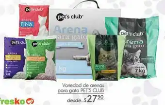 Variedad de arenas para gatos pet's club