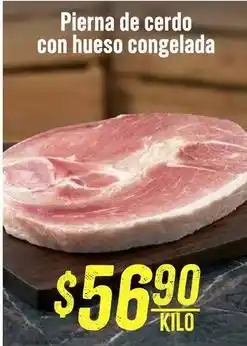 Soriana Híper Pierna de cerdo con hueso congelada oferta