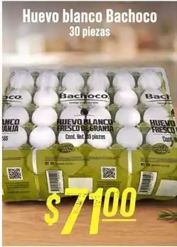 Soriana Híper Bachoco - huevo blanco oferta