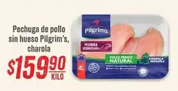 Soriana Híper Pilgrim's - pechuga de pollo sin hueso oferta