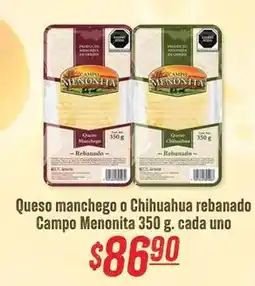 Soriana Híper Queso manchego o chihuahua rebanado oferta