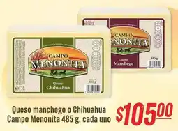 Soriana Híper Queso manchego o chihuahua oferta