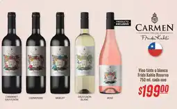 Soriana Híper Frida - vino tinto y blanco kahlo reserva oferta