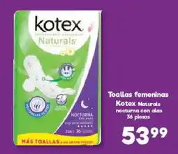 S-Mart Kotex Toallas femeninas nocturna con alas oferta