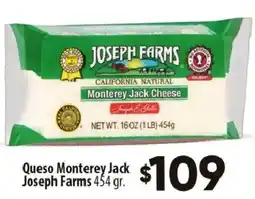 Calimax Joseph Farms Queso Monterey Jack oferta