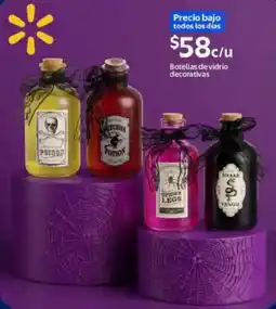 Walmart Botellas de vidrio decorativas oferta