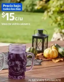Walmart Vaso de vidrio calavera oferta