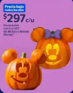 Walmart Decoración con luz LED de Mickey o Minnie Disney oferta