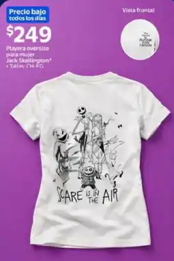 Walmart Jack Skellington Playera oversize para mujer oferta