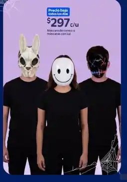 Walmart Máscara de conejo o máscaras con luz oferta
