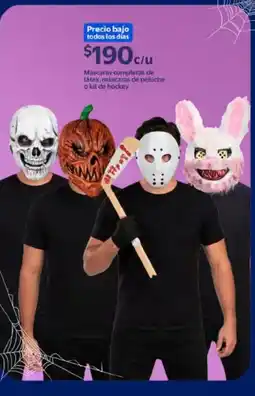 Walmart Máscaras completas de látex, máscaras de peluche o kit de hockey oferta