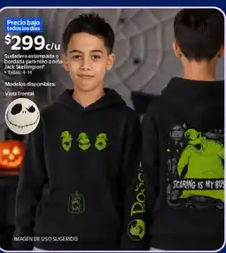 Walmart Jack Skellington Sudadera estampada o bordada para niño o niña oferta